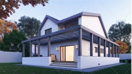Proiect casa cu mansarda (136 mp) - Emuna